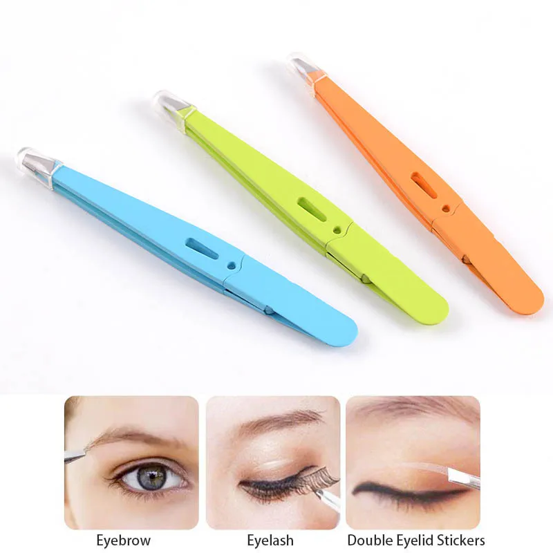 Sporting Eyebrow Tweezer Colorful Professional Clip Slant Tip Hair Removal Eyela - £23.90 GBP