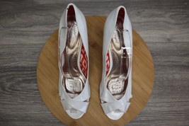 DexFlex Shoe Womens 11 M White Comfort Peep Toe Wedge Heels Casual Dress - £23.72 GBP