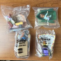 Lot of four 1996 Oliver and Company Burger King kids club meal toys - £7.88 GBP