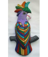 14&quot; Mexican Clay Ceramic Tropical Bird Figurine Dimensional Wall Art Dec... - $25.74