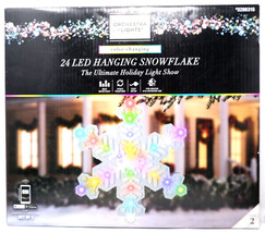 ORCHESTRA OF LIGHTS 5286315 COLOR-CHANING 24 LED SNOWFLAKE (STEP 2) - NEW! - £75.89 GBP