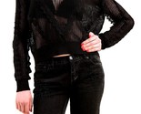 WILDFOX Womens Sweater Beach Cotton Knitted Black Size S - $60.96