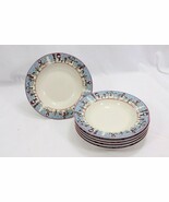 Snowmen Serenade Rim Soup Bowls Cambridge 8-1/2&quot; Lot of 6 Christmas Xmas - $536.88 MXN