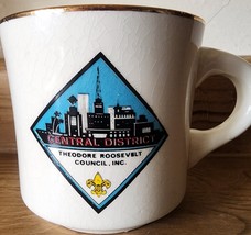 Boy Scouts Central District Theodore Roosevelt Council Mug BSA CRAZING FLAW - $7.59