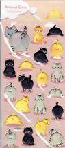 3D Fat Cat Kitten Tomcat Arts Kindergarten Sticker Size 19x10 cm/7.5x4 inch - £3.73 GBP