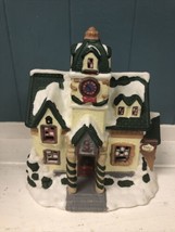 Vintage 90S St.Nicholas Square &quot;Clock Shop&quot; Porcelain Building - £19.43 GBP