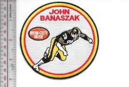 Beer Football Pittsburgh Steelers John Banaszak &amp; Iron City Beer NFL Promo Patch - £7.90 GBP