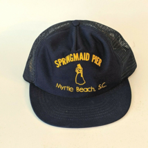 Vintage Springmaid Pier Myrtle Beach SC South Carolina Snapback Blue Mes... - £31.10 GBP
