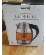 Chefman Electric Glass Kettle, Fast Boiling W/ LED Lights, Auto Shutoff ... - $36.10 CAD