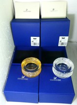 Swarovski 2 Crystal Shimmer Tea Light Candle Holder (Golden & Cry) Box & COA,NEW - $545.00