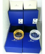 Swarovski 2 Crystal Shimmer Tea Light Candle Holder (Golden &amp; Cry) Box &amp;... - £430.59 GBP