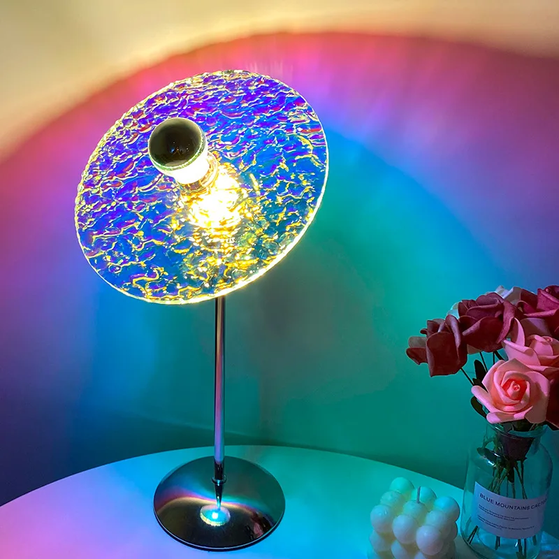 Sunset Table Lamp Projection Rainbow Night Light Atmosphere Home Decoration USB - £26.16 GBP