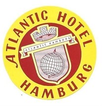 Atlantic Hotel Hamburg Germany Luggage Label - £8.56 GBP
