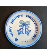 Country Scene Blue by M A HADLEY HAPPY ANNIVERSARY Coaster 4 1/8 in Disc... - €17,06 EUR