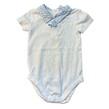 Janie And Jack Baby Boys Blue Collar Bodysuit With Helicopter Design 6-1... - $14.40