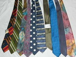 Classic Mens Lot of 10 Silk Ties / 58&quot; inches Long - £32.14 GBP
