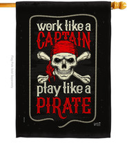 Play Like A Pirate House Flag 28 X40 Double-Sided Banner - £29.04 GBP