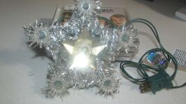 STAR SILVER  w/11 mini lighfs green elec cord 6.5x6.5x2" (e bay  BX 1) - $3.00