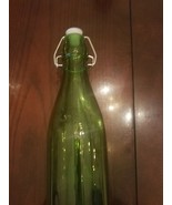 Clear bottle with stopper 10.5 inches high green - €10,97 EUR