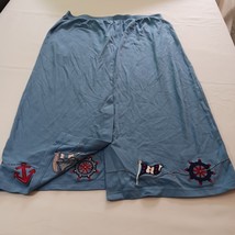 Bechamel Women's Size 2X Blue Maxi Pull-On Elastic Waist Skirt With Pockets image 2