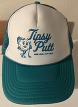 Trucker Hat Snapback Cobra Cap Tipsy Putt Golf Golfing Blue White - $25.73