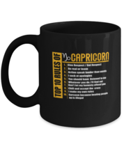 Coffee Mug Funny The Top 10 Rules Of Capricorn  - £16.03 GBP