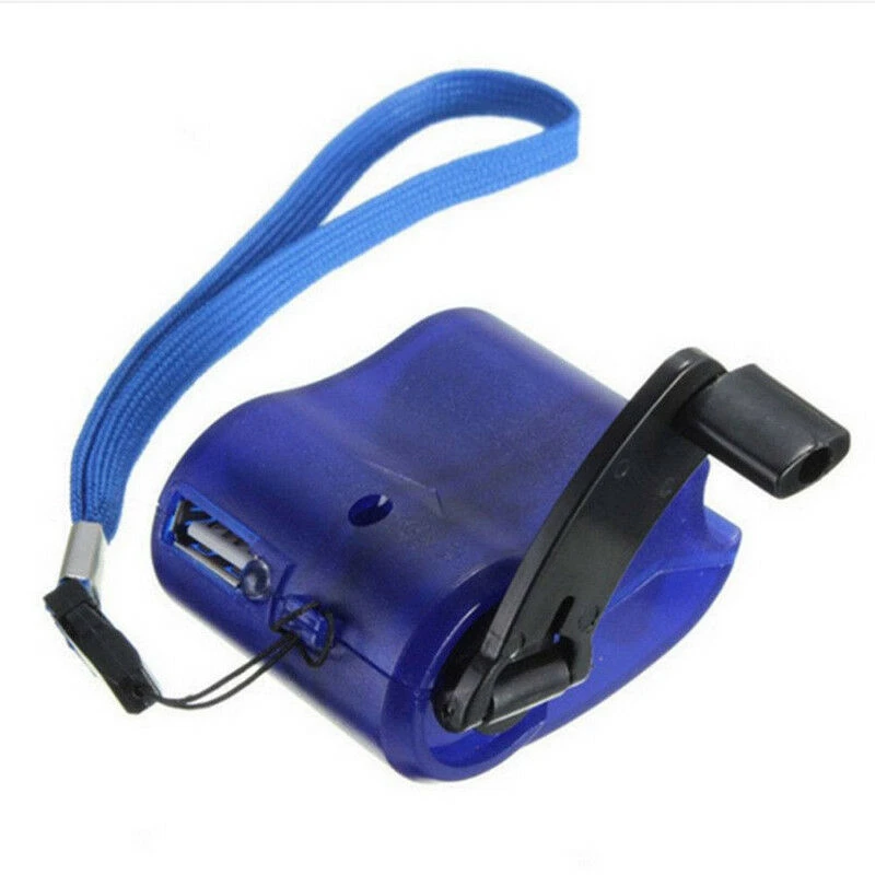 Portable USB Emergency Charger Dynamo Hand Crank USB Cell Phone Outdoor Camping - £11.15 GBP