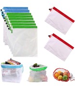 Reusable Mesh Produce Bags, Zero Waste Products 10pcs Reusable Grocery B... - £7.64 GBP