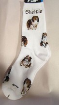 Adult Medium SHELTIE SHETLAND SHEEPDOG Dog Breed Poses Dog Socks 6-11 - $11.99