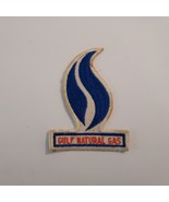 Vintage Gulf Natural Gas White with Blue Frame Uniform Patch 4&quot;x3&quot; - $13.74