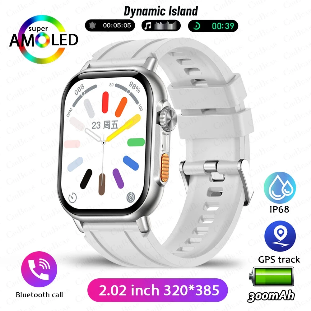 NFC Bluetooth Call Smart Watch Men 320x385 HD Screen Fitness Tracker IP68Waterpr - £21.67 GBP