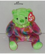 Ty August Birthday Bear 6&quot; Beanie baby plush toy - £7.75 GBP
