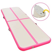  Inflatable Gymnastics Mat with Pump 157.4"x39.3"x3.9" PVC Pink - €211,09 EUR