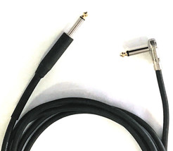 20ft 1/4&quot; Right Angle HD Audio Instrument Cable Guitar Bass Amp Cord Wir... - £13.58 GBP