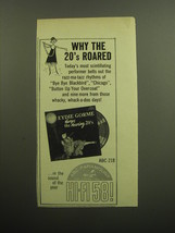 1958 ABC-Paramount Record Advertisement - Eydie Gorme vamps the roaring 20&#39;s - £14.60 GBP