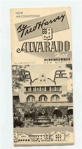 Primary image for Fred Harvey Alvarado Hotel Brochure Albuquerque New Mexico 1958
