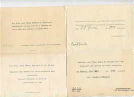 1946 Lt Colonel &amp; Colonel Military Cocktail Party Invitations Budapest Hungary  - £29.72 GBP