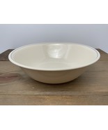 Vintage 1qt Corelle Serving Bowl Almond with Gray Trim 8.5” Vegetable Ex... - $19.75