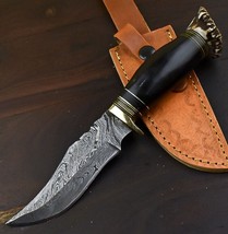 Custom Handmade 10.5&quot; 288 Layer Damascus Bowie Knife, Crown Antler... Superb! - £32.35 GBP
