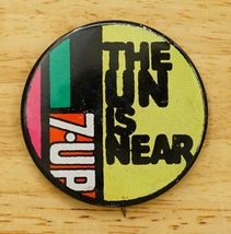 Vintage Metal Pinback Button 7UP The UN Is Near Soda Pop The Uncola Adve... - $12.86