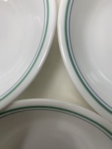 8 Corelle COUNTRY COTTAGE 6 1/4&quot; Soup Cereal Bowls Green Blue + 4 Lids, 12 piece - $31.68