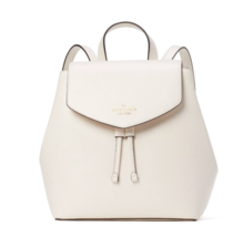 New Kate Spade Lizzie Saffiano Leather Medium Flap Backpack Parchment - £89.57 GBP