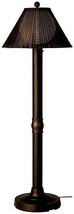 Patio Living Concepts 17201 60 x 3 in. Tahiti II Flat Wicker Floor Lamp with Whi - $301.01