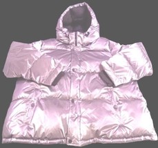 New Bcbgmaxazria 2X Puffer Jacket Hoodie Paris Silver Metallic Cloud - £31.34 GBP