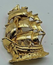 Vintage 2&quot; Sailboat Brass Decorative Pin SEE PIC - £26.19 GBP