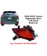 OEM 2020-2023 Toyota Highlander LH Driver Side Rear Lower Bumper Reflector - $563.63 MXN