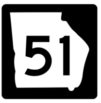 Georgia State Route 51 Sticker R3598 Highway Sign - £1.15 GBP+