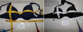 Tommy Bahama Swim Solids Underwire Halter Bikini Top Navy 38C Black 32C - £23.94 GBP