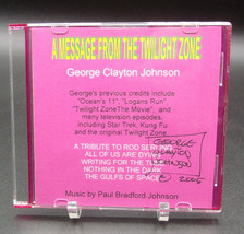 George Clayton Johnson A Message From The Twilight Zone Rod Serling Signed Cd - £28.27 GBP