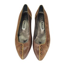 VTG Bally Two Tone Suede Leather Embellished Kitten Heel Pumps 6 - £39.69 GBP